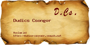 Dudics Csongor névjegykártya